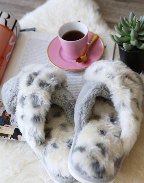 Leopard Fuzzy Slippers