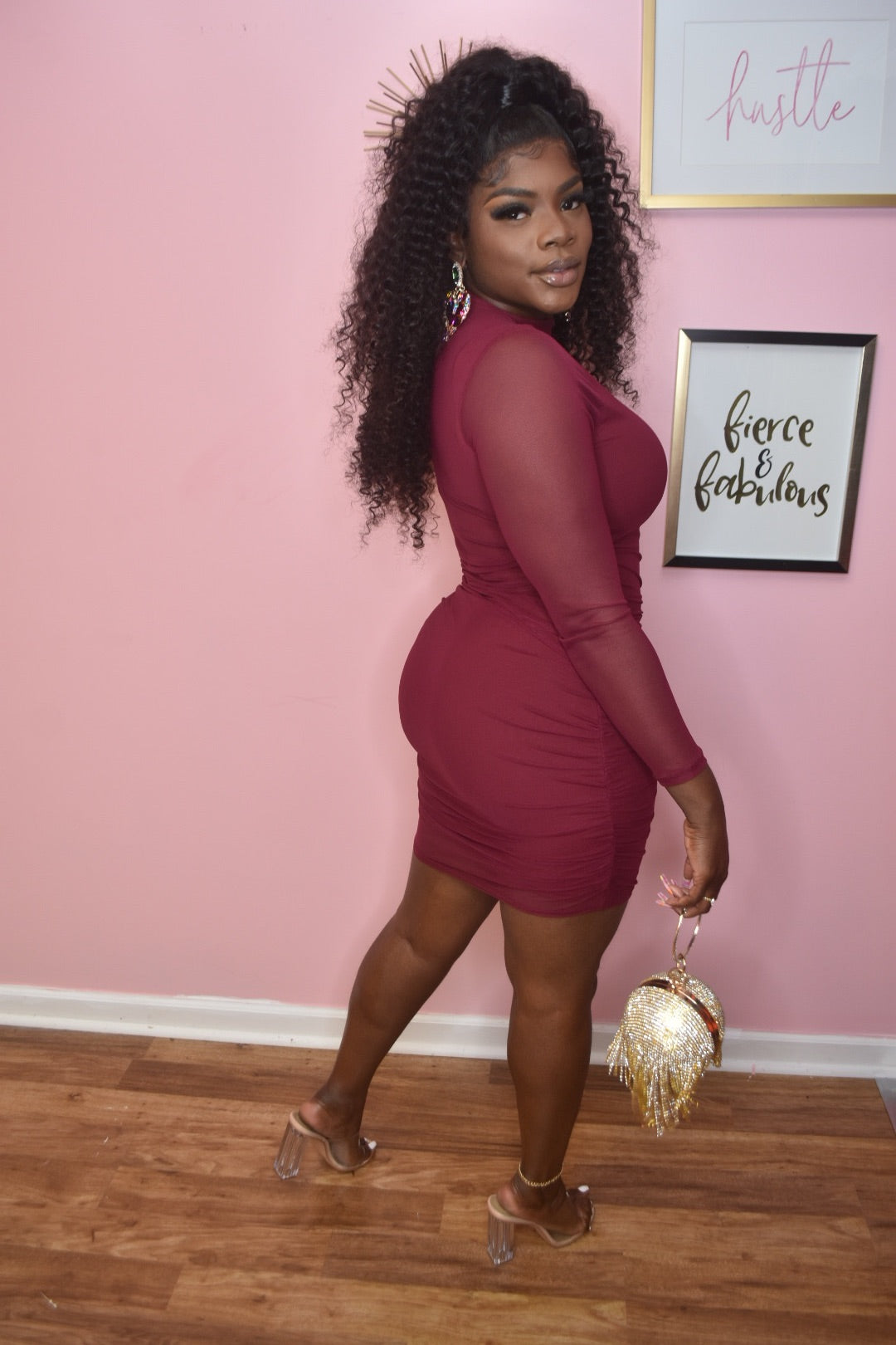 Not Nice Dress *burgundy*